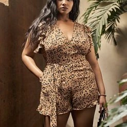 Fashion To Figure Janelle Leopard Print Romper