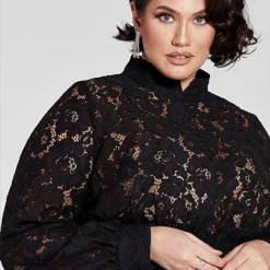 Fashion To Figure Madelyn Lace Ruffle Dress