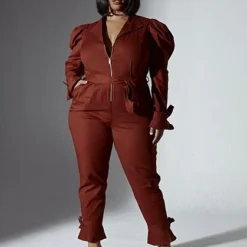 Fashion To Figure Rochelle Puff Sleeve Jumpsuit -Pleasures SHOP x 1a2ff0b7 3c57 48d8 bd1a 798824ace9b7