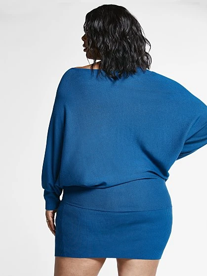 Fashion To Figure Larina Dolman Sleeve Sweater Dress 1 Fashion To Figure Larina Dolman Sleeve Sweater Dress