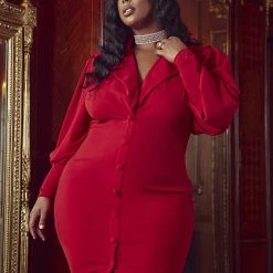 Fashion To Figure Camryn Puff Sleeve Blazer Dress -Pleasures SHOP x 1c15def8 c912 44ba b1e3 fe5e5a37648d