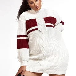 Fashion To Figure Rosie Cable Knit Sweater Dress -Pleasures SHOP x 1c242e62 56ef 4b04 8cb1 12fdde7db72e