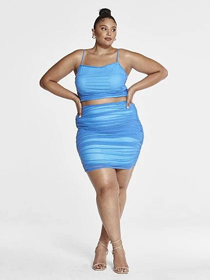 Fashion To Figure Renee Lined Mesh Skirt 1 Fashion To Figure Renee Lined Mesh Skirt