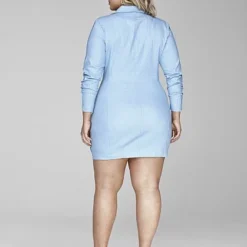 Fashion To Figure Kira Denim Blazer Dress