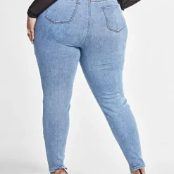 Fashion To Figure High-Rise Destructed Skinny Jeans - Short Inseam