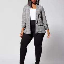 Fashion To Figure Good Form Faux-Leather Stripe Ponte Pants