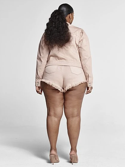 Fashion To Figure Ariana Puff Sleeve Denim Jacket 3 Fashion To Figure Ariana Puff Sleeve Denim Jacket - Image 3