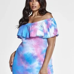 Fashion To Figure Soraya Tie Dye Off The Shoulder Maxi Dress