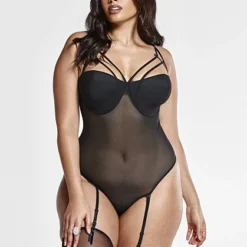 Fashion To Figure Lexi Caged Bra Mesh Bodysuit With Garter Belt & Stockings -Pleasures SHOP x 1eb8e053 1f5c 4749 ae0c 5109d6f38e8e