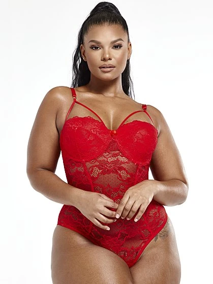 Fashion To Figure Aria Double Strap Lace Bodysuit 3 Fashion To Figure Aria Double Strap Lace Bodysuit - Image 3