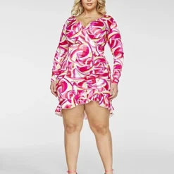 Fashion To Figure Heather Print Ruffle Hem Dress 8 Fashion To Figure Heather Print Ruffle Hem Dress -Pleasures SHOP x 207da460 1173 4e64 8422 3c7f595734d6