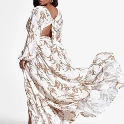 Fashion To Figure Gabriella Palm Print Maxi Dress