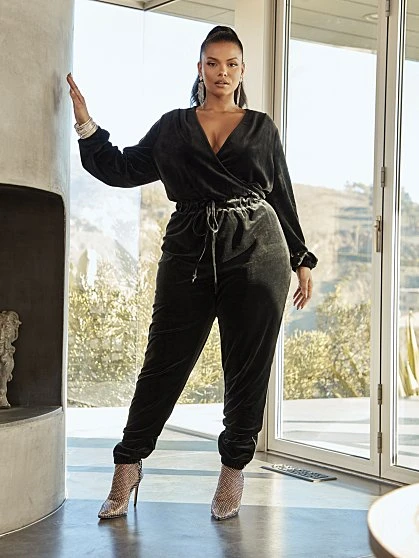 Fashion To Figure Amber Velour Jumpsuit 7 Fashion To Figure Amber Velour Jumpsuit - Image 7