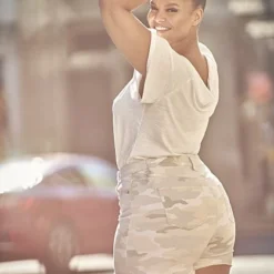 Fashion To Figure High-Rise White Camo Shorts -Pleasures SHOP x 20f7a7c7 6749 4026 83c5 fdc3548019af