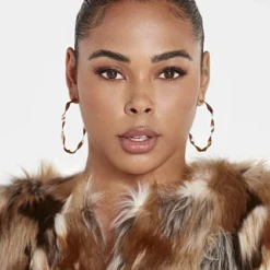 Fashion To Figure Lisa Mixed Faux Fur Coat