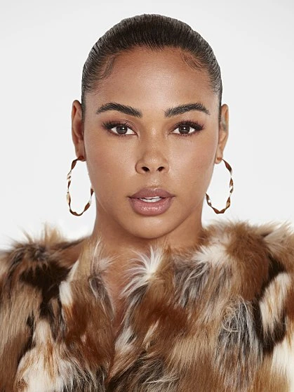 Fashion To Figure Lisa Mixed Faux Fur Coat 1 Fashion To Figure Lisa Mixed Faux Fur Coat