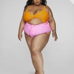 Fashion To Figure Lenora Colorblock One-Piece Swimsuit -Pleasures SHOP x 21b7e98a a657 4185 8102 c2a4dabf7c72