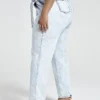 Fashion To Figure Ultra High Rise Paperbag Waist Wide Leg Jeans - Short Inseam