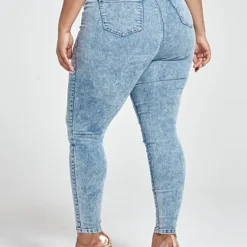 Fashion To Figure Medium Wash High-rise Seamed Moto Jeans -Pleasures SHOP x 2458fdaa 0cf3 464e 924f f410598ebb2a