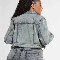 Fashion To Figure Alexis Cropped Denim Jacket With Zipper Detail 8 Fashion To Figure Alexis Cropped Denim Jacket With Zipper Detail -Pleasures SHOP x 25104b2d 2ac2 4486 b7cd 007de805dfee