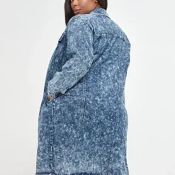 Fashion To Figure Cara Tie Dye Maxi Trucker Jacket