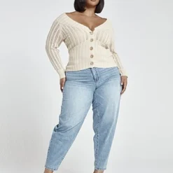 Fashion To Figure Harley Off The Shoulder Crochet Cardigan