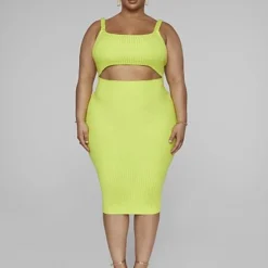 Fashion To Figure Evette Cutout Midi Dress - Gabi Fresh X FTF -Pleasures SHOP x 262ec31f 148d 407f 805a 9aa1d103ac8b