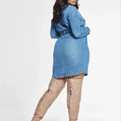 Fashion To Figure Janie Belted Denim Shirt Dress -Pleasures SHOP x 26a3be67 95a7 4fea 8886 b2504e9260b9