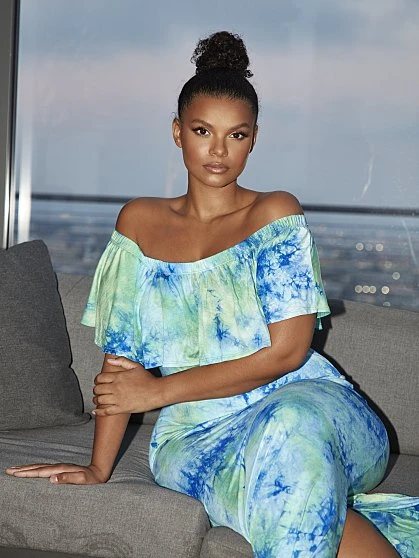 Fashion To Figure Soraya Tie Dye Off The Shoulder Maxi Dress 2 Fashion To Figure Soraya Tie Dye Off The Shoulder Maxi Dress - Image 2
