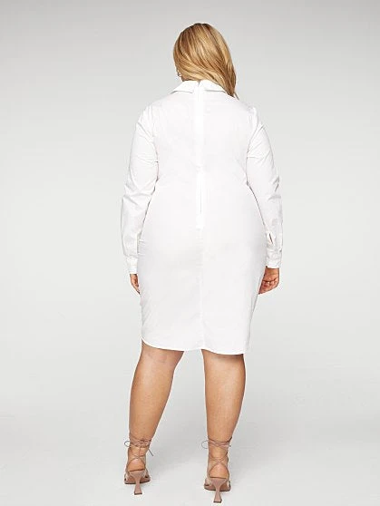 Fashion To Figure Janie Ruched Shirt Dress 4 Fashion To Figure Janie Ruched Shirt Dress - Image 4