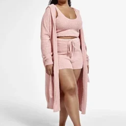 Fashion To Figure The Cuddle Cardigan In Blush