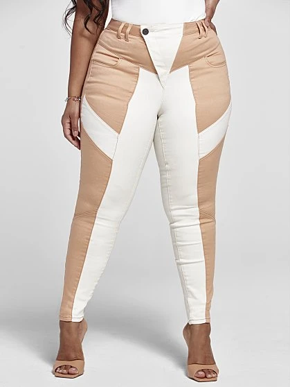 Fashion To Figure High Rise Colorblock Skinny Jeans - Tall Inseam 6 Fashion To Figure High Rise Colorblock Skinny Jeans - Tall Inseam - Image 6