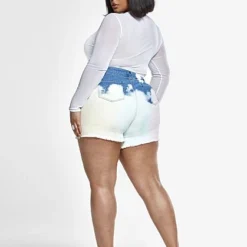 Fashion To Figure Tie Dye Dip Denim Shorts