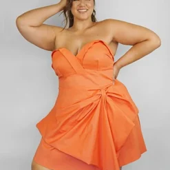 Fashion To Figure Ivy Strapless Dress With Bow Detail