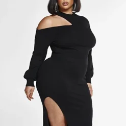 Fashion To Figure Natalie Skirt With High Slit -Pleasures SHOP x 2ba21593 0db3 408b 848a 0db3e5147acb