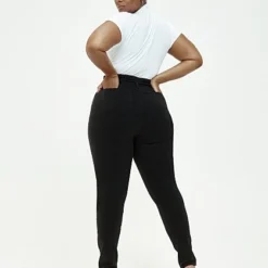 Fashion To Figure Black Ultra High Rise Self Tie Skinny Jeans - Tall Inseam