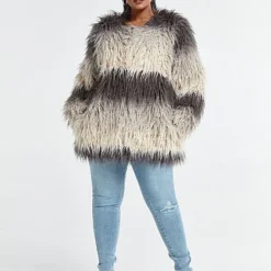 Fashion To Figure Leticia Faux Fur Coat -Pleasures SHOP x 2d50899a a2d7 4ac3 978b ab36e52898c0