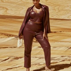 Fashion To Figure Davina Faux Leather Pants