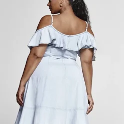 Fashion To Figure Patty Hi-Lo Ruffle Detail Denim Dress - SRV X FTF 7 Fashion To Figure Patty Hi-Lo Ruffle Detail Denim Dress - SRV X FTF -Pleasures SHOP x 2df815e2 5b99 409e baf1 025010099b82