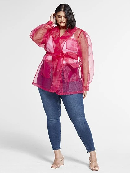 Fashion To Figure Audra Organza Blazer 2 Fashion To Figure Audra Organza Blazer - Image 2