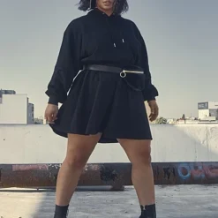 Fashion To Figure Davonne Flare Sweatshirt Dress -Pleasures SHOP x 2f34b9c8 e731 4ad3 87d2 13bbc8216f7c