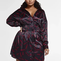 Fashion To Figure Alessia Glamour Print Shirt Dress -Pleasures SHOP x 2fa12a1a 107f 4cf9 9704 e8c777dc3f20