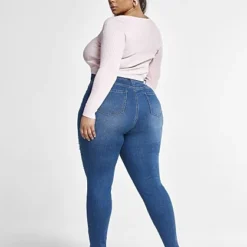 Fashion To Figure Isabelle Cropped Lace-Up Front Top