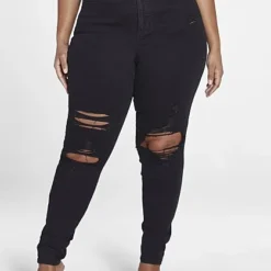 Fashion To Figure High Rise Curvy Fit Skinny Jeans With Blowout Knees -Pleasures SHOP x 30a96e2f bee5 425b 8b50 1ec19307a060