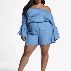 Fashion To Figure Edaline Off Shoulder Romper -Pleasures SHOP x 30dadc71 2135 447a 8437 1d11933e2476