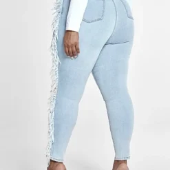Fashion To Figure High Rise Ankle Length Skinny Jeans With Side Fringe 8 Fashion To Figure High Rise Ankle Length Skinny Jeans With Side Fringe -Pleasures SHOP x 31013e02 cb34 4a6c a3aa 5f6459490fdc