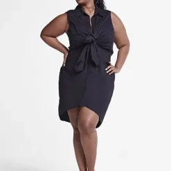 Fashion To Figure Norah Sleeveless Knot Front Dress -Pleasures SHOP x 31e1ff73 cbea 4944 a0d2 df7f28a9b5d5