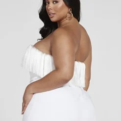 Fashion To Figure Claudia Faux Feather Fringe Jumpsuit -Pleasures SHOP x 328db9bb 3afb 4d66 8c0d 56c690d6fb94