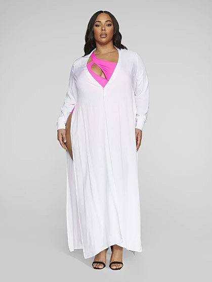 Fashion To Figure Nanette Maxi Length Cover-Up 1 Fashion To Figure Nanette Maxi Length Cover-Up