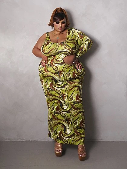 Fashion To Figure Gaya Cutout Maxi Dress - FTF LAB 008: Nao Cha 4 Fashion To Figure Gaya Cutout Maxi Dress - FTF LAB 008: Nao Cha - Image 4